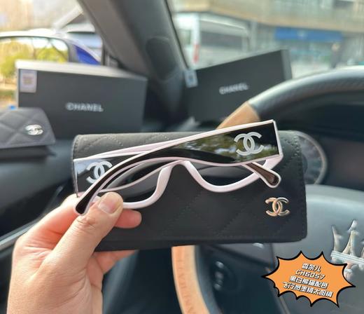 D031329时髦出片，CH6057黑白熊猫配色飞行员墨镜太阳镜 商品图4