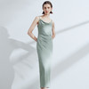 EITIE爱特爱春季新款优雅荡领修身开叉吊带连衣裙7807533 商品缩略图2