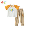贝贝怡童装儿童短袖套装女童夏季凉爽两件套2025新款男童t恤夏装ZB2ET023 商品缩略图6