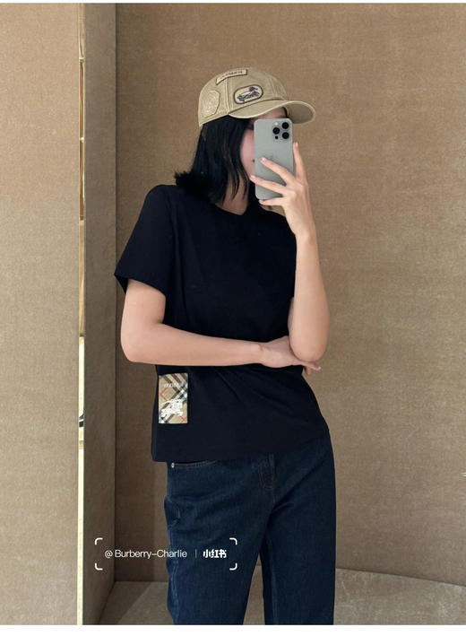 B.B.R 格纹徽标 丝光 圆领短袖体恤 TX400 商品图1