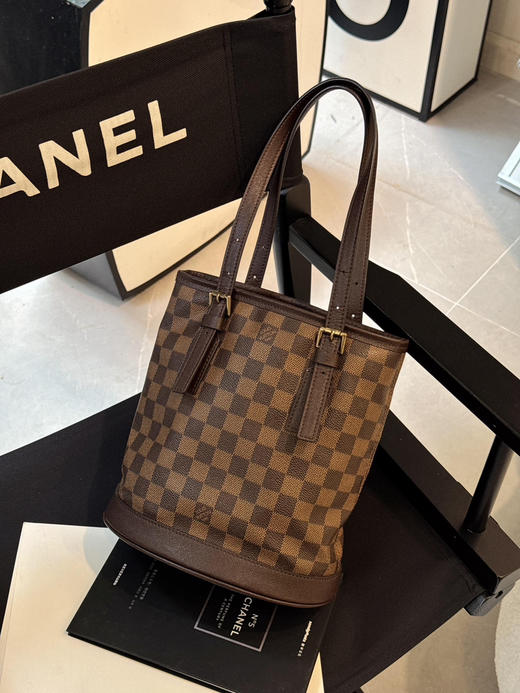 LV 中古 小号 棕棋盘格 petit 水桶包 商品图1