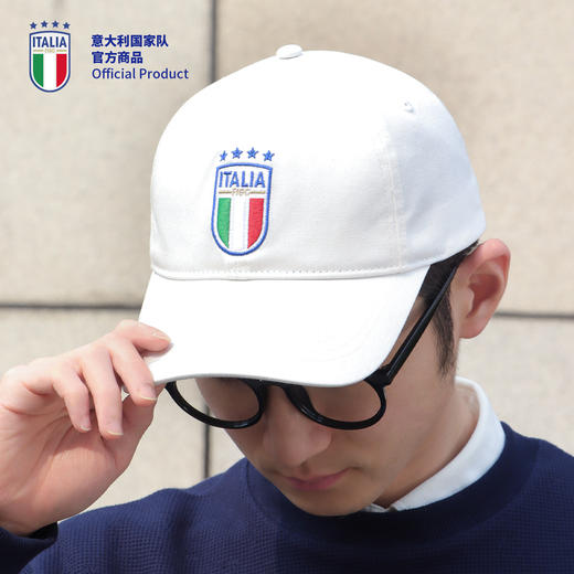【官方正版】意大利国家队 | 经典队徽白色棒球帽简约球迷穿搭 商品图1