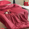 自然醒吾家有喜60支长绒棉刺绣婚嫁被轻奢新婚喜被20%蚕丝蛋白红色春秋被结婚床上冬加厚（配送婚庆大红手提袋）TD 商品缩略图8