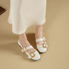 Westory2025年春季圆头平跟双扣带玛丽珍休闲通勤浅口单鞋S25AE58891 商品缩略图4