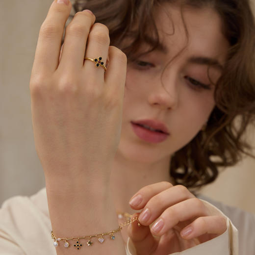 ARSIS银饰｜秘密花园系列 四叶草暮色戒指 商品图3