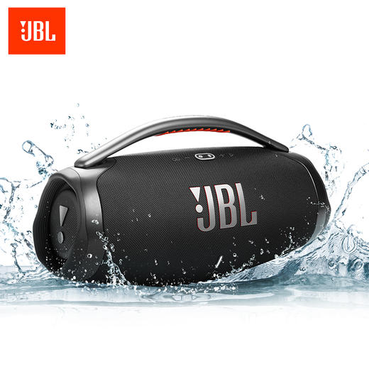 JBL_BOOMBOX3_音乐战神三代_便携蓝牙音箱_低音炮_户外音箱_防尘防水_家庭影院音响_音响礼物_黑色 商品图0