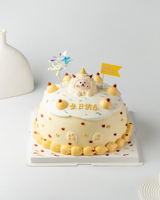 球形小羊儿童蛋糕（百分百进口动物奶油） 商品图0