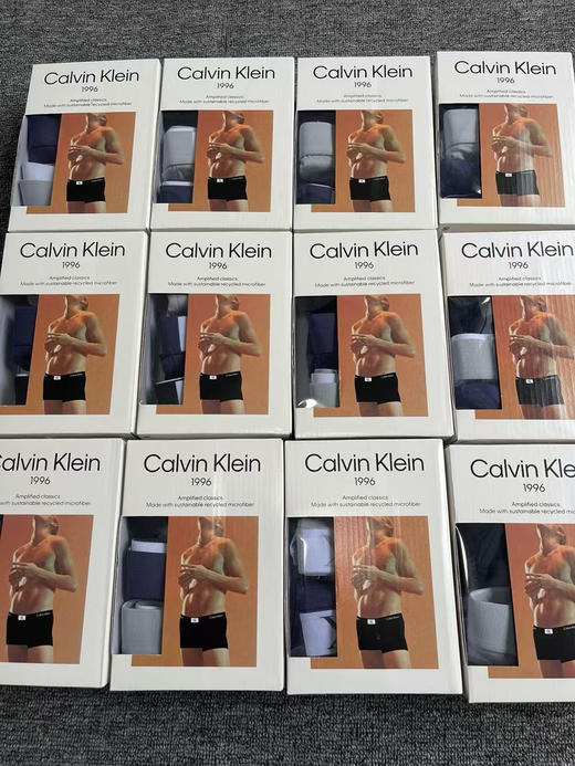 原单正品CK新款男全棉小方块宽松四角裤平角内裤尺码S M L XL
一个三条装 商品图14