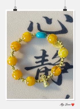 JS(辰龙文轩）蜜蜡圆珠单圈设计款