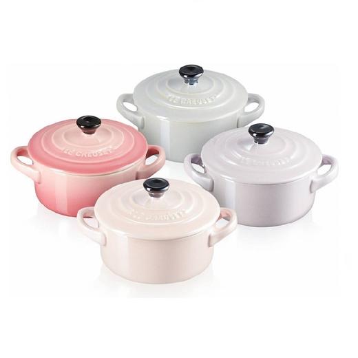 法国进口（Le Creuset）酷彩迷你法式炖锅4件套金属色玫瑰色调 商品图0