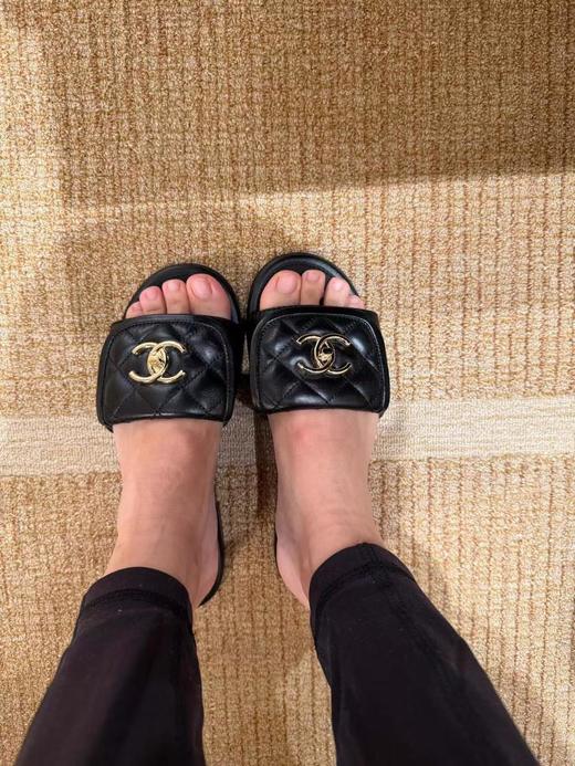 25ss早春Chane*新款菱格书包扣拖鞋！菱格书包扣终于出拖鞋款了（HC） 商品图5