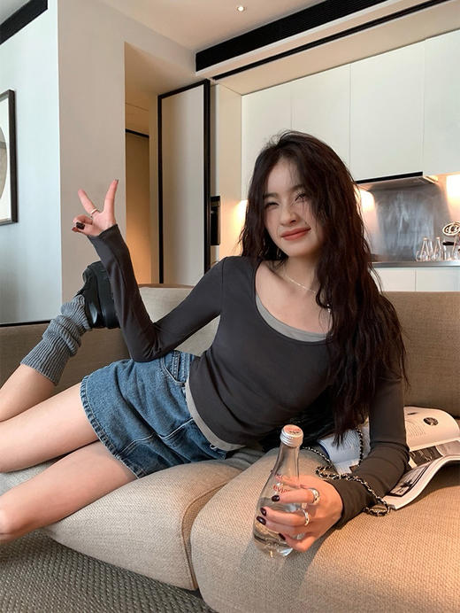 纸片人假两件（锁 商品图0