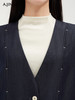 【休闲感穿搭】阿菁娜一字扣V领合身宽肩马甲F30C203012 商品缩略图4