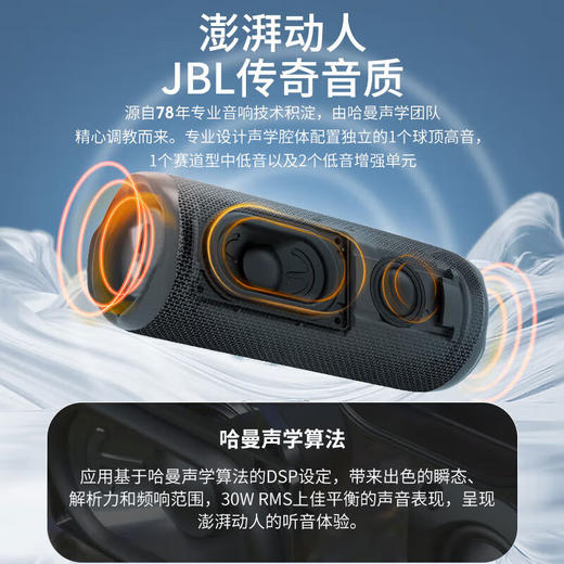 JBL_FLIP6_音乐万花筒六代__flip5升级款_便携蓝牙音箱__桌面音响_独立高音单元_礼物音响_庆典红 商品图4