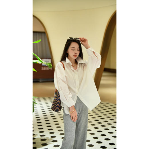 Y5C01B1128 100支高支高密精纺棉小立领休闲宽松衬衫夏季RJ005 商品图0