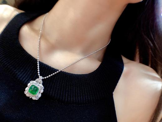 4ct糖塔祖母绿戒指吊坠 商品图4