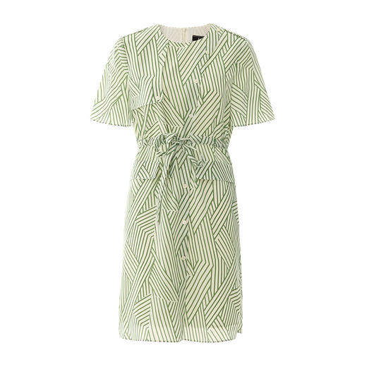 EITIE爱特爱夏季新款时尚圆领系带显瘦印花连衣裙7807512 商品图5