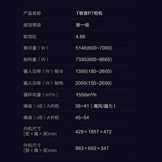 TCL空调_大2匹/大3匹新一级能效柜机空调_T智音_智慧AI语音控制立柜式家用空调_圆柱型时尚柜机_大2匹_一级能效_T智音 商品图9