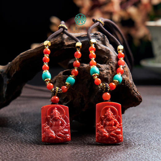 玉美人菲菲~南红黄财神约30*19mm吊坠~多样性发一 商品图0