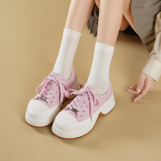 Westory2025年春季圆头厚底系带运动深口单鞋S25AM58941 商品图4