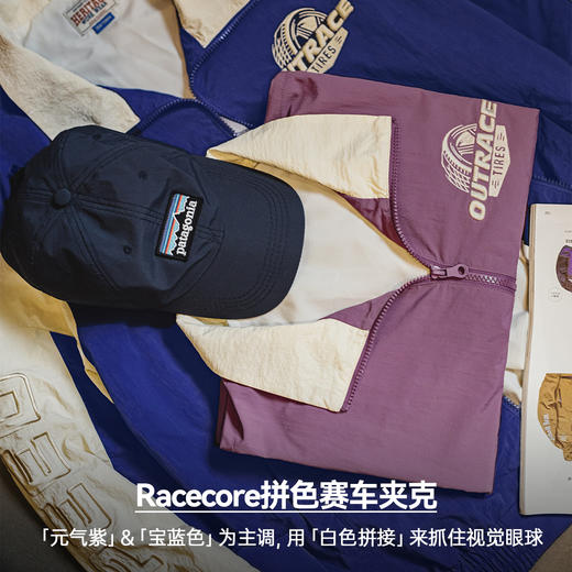 工装优选美式复古拼接撞色赛车夹克尼龙刺绣耐磨机车休闲外套男春 商品图1