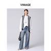 VIMAGE纬漫纪白色纯棉落肩宽松休闲长袖女上衣T恤2025春季新款V2302916 商品缩略图0