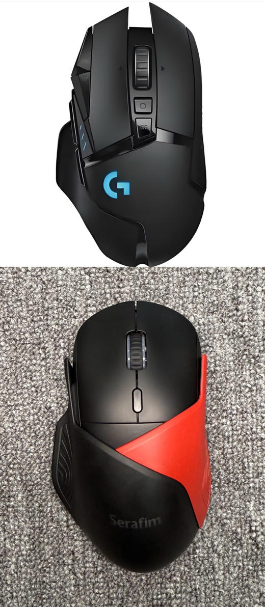 Serafim M1pro RGB变形鼠标Paw3335 16000dpi无线/有线双模 可拆外壳 商品图2