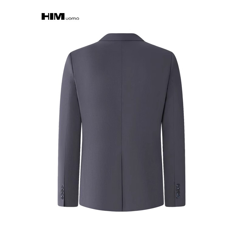 HIM漢崇  经典商务职业正装时尚男士通勤简约修身单扣单西服