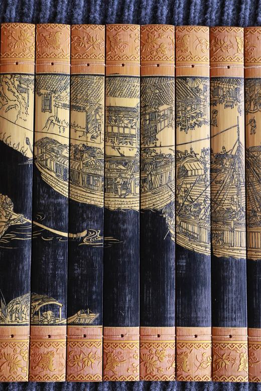 30cm清明上河图°仿古金边竹简 商品图3