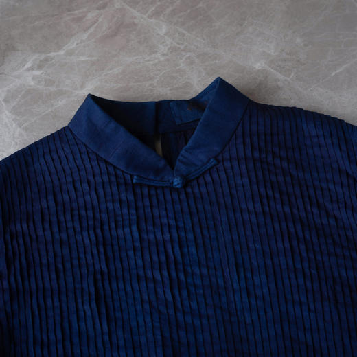 【林栖设计小店】婴儿棉连衣裙植物染立体牙签褶新中式2025春夏新品长裙女1952098 商品图3