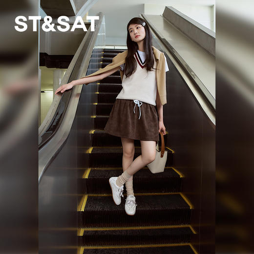 星期六粉色休闲透气软底芭蕾德训鞋SSD1112E7K 商品图3