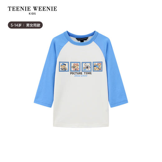 TeenieWeenie Kids小熊童装男女童凉感撞色插肩七分袖T恤TKLA256399I 商品图6