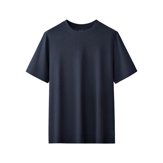 【大牌专柜品质】男士兰精莫代尔棉商务休闲短袖  斜纹提花纯色抗皱通勤T恤 商品图4