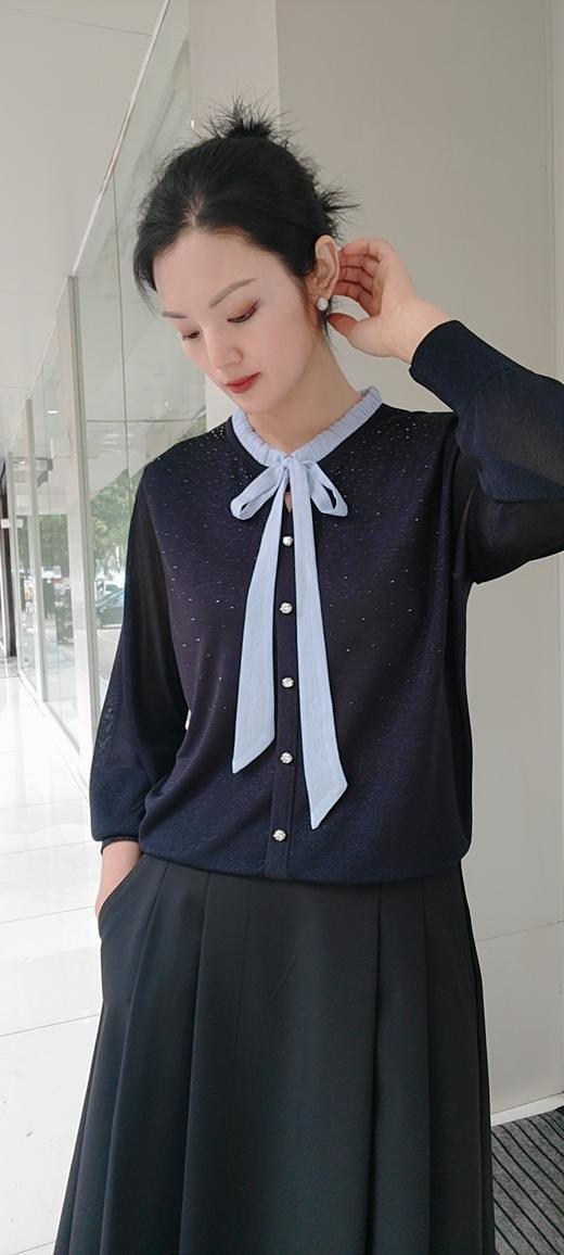 581036春款上新 露西丝飘带长袖 商品图1