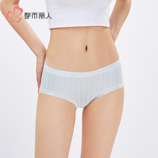 都市丽人薄透丝滑薄透丝滑系列锦提花平角裤LKH5E9 商品图1