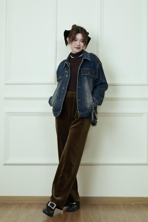 Kai & Kiera 休闲薄绒牛仔外套 19542 商品图0