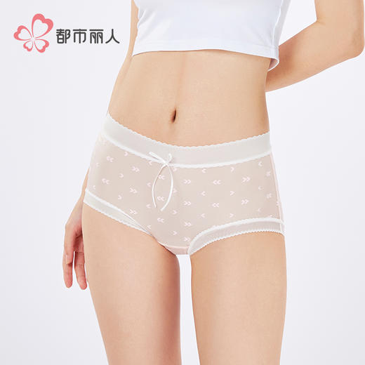 都市丽人宽版包覆宽版包覆系列蕾丝平角裤LKH4A4 商品图1