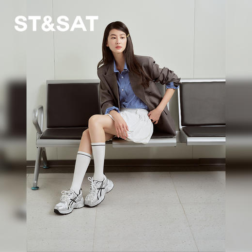 星期六珍珠女孩轻盈舒适运动老爹鞋SSD1112E1W 商品图4