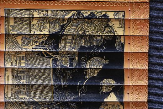 30cm清明上河图°仿古金边竹简 商品图7