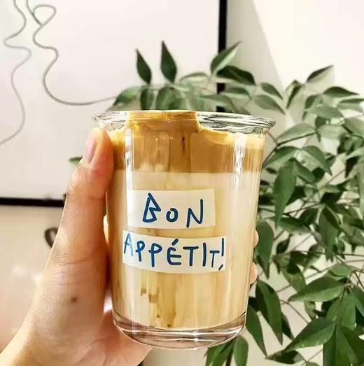 玻璃咖啡杯   冰美式杯子家用水杯高颜值英文字母拿铁牛奶杯饮料酒杯3.198 商品图3