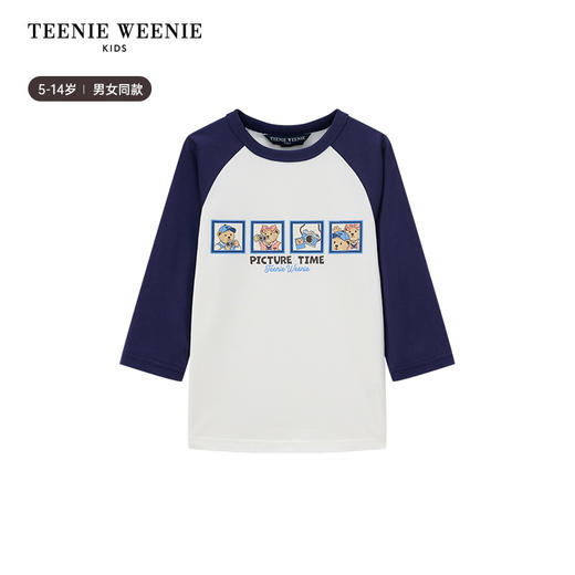 TeenieWeenie Kids小熊童装男女童凉感撞色插肩七分袖T恤TKLA256399I 商品图7