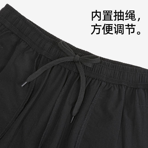 熳洁儿 男士舒适透气梭织休闲短裤五分裤百搭黑色夏季商场同款23203921 商品图4