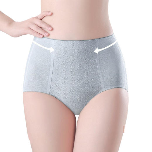 雀说 【4条】高腰收腹内裤女士纯棉全棉裆内裤2433 商品图1