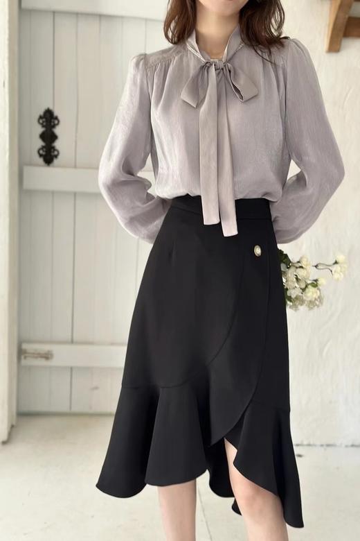 Le Malene 黑色经典知性优雅鱼尾半裙 17893 商品图1