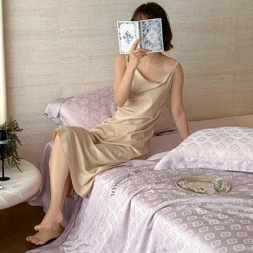 自然醒60支天丝提花烫钻刺绣夏被四件套兰精莱赛尔可机洗冰丝被芯丝滑裸睡TD 商品图6