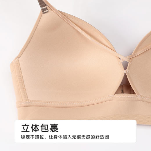 都市丽人无痕B杯无痕内衣薄泳布无钢圈常规文胸LBH5A1 商品图6
