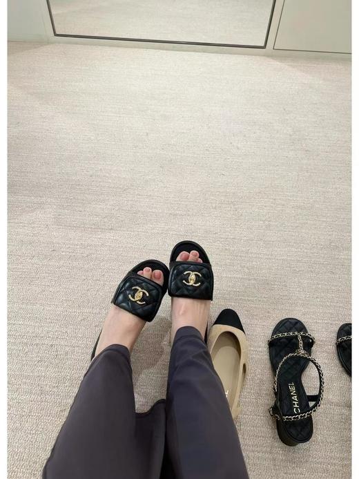 25ss早春Chane*新款菱格书包扣拖鞋！菱格书包扣终于出拖鞋款了（HC） 商品图4