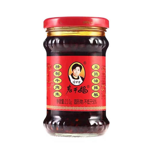老干妈牛肉末豆豉油辣椒 210g 商品图0