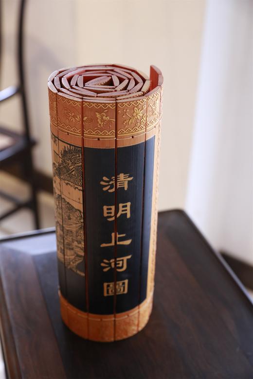 30cm清明上河图°仿古金边竹简 商品图1