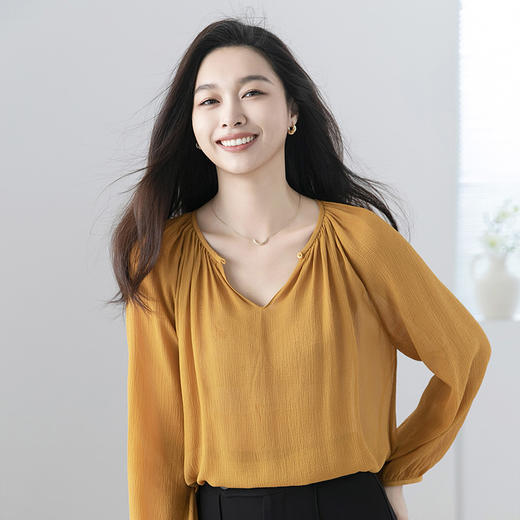 火桐hooton双向顺纡绉长袖上衣YT2097 商品图5